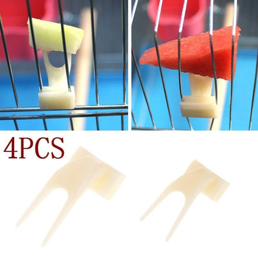Birds Parrots Fruit Fork Pet Supplies Plastic Food Holder Feeding
