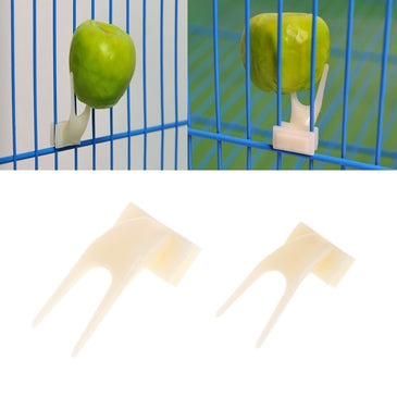 Birds Parrots Fruit Fork Pet Supplies Plastic Food Holder Feeding