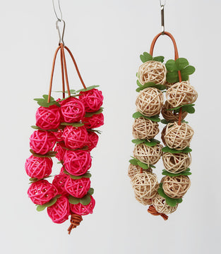 Rattan Ball Funny Parrots Supplies Interactive Toys