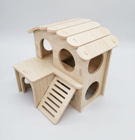 Hamster Swing SeesawSmall Nest Solid Wood Small House Hamster Sleeping