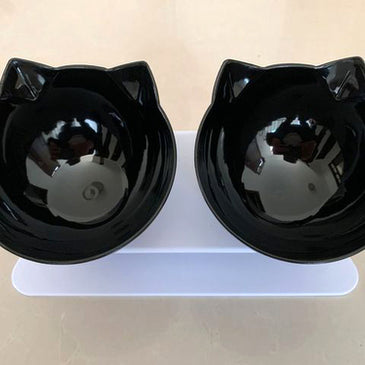 Non-slip Double Cat Bowl Dog Bowl With Stand Pet Feeding Cat Water