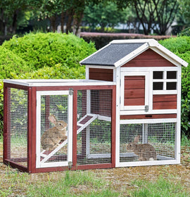 Wooden Rabbit House Rabbit House Outdoor Wooden Coop With Ventilation